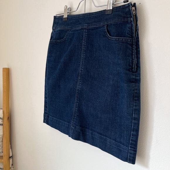 LOFT Petite Denim Mini Skirt - Picture 2 of 5